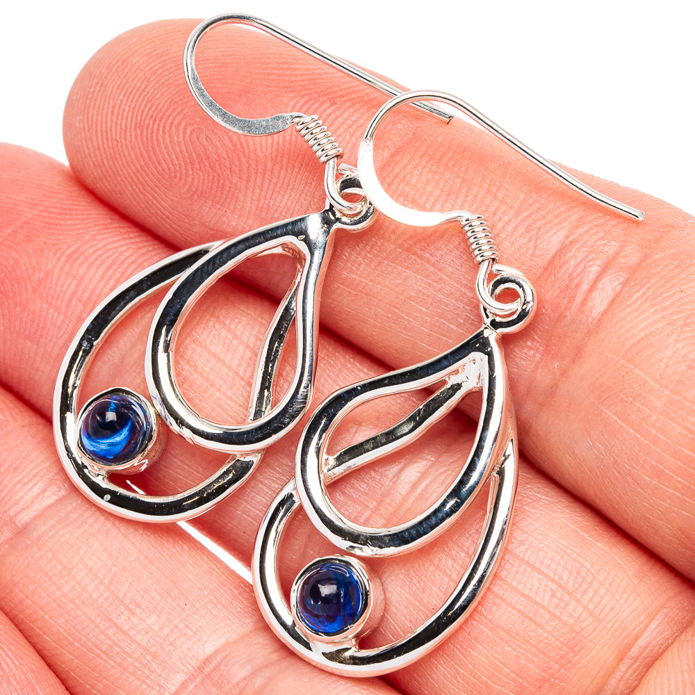 Tanzanite 925 Sterling Silver Premium Earrings 1 5/8" (925 Sterling Silver) E2226
