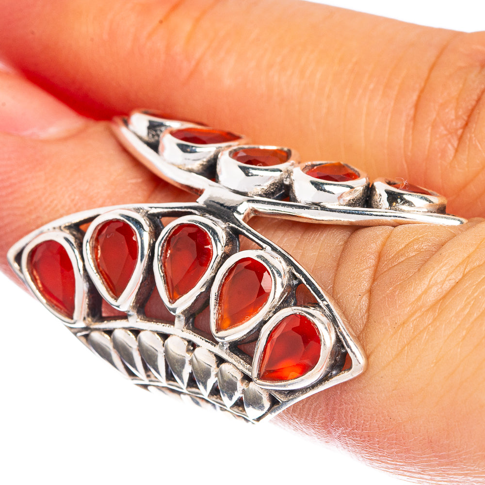 Large Carnelian Ring Size 4.5 (925 Sterling Silver) R144340