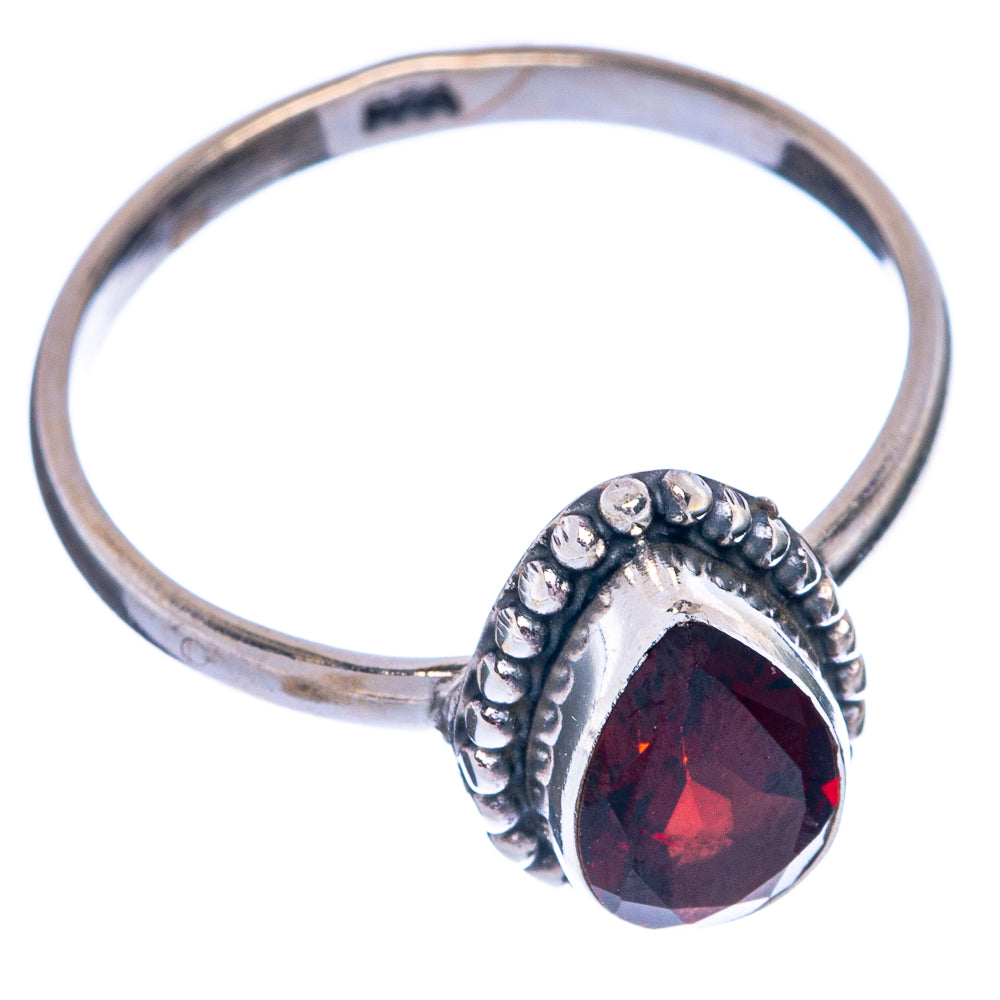 Garnet Dainty Ring Size 8 (925 Sterling Silver) R145398