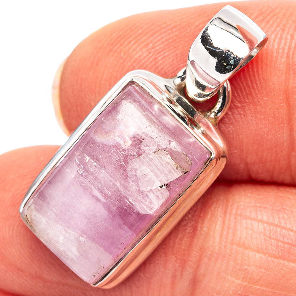 Kunzite Pendant 1 1/8" (.925 Sterling Silver)