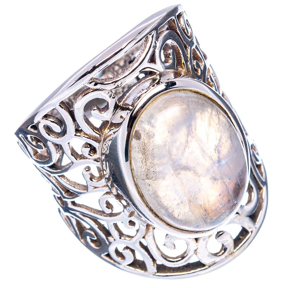 Premium Rainbow Moonstone Ring Size 8 (.925 Sterling Silver)
