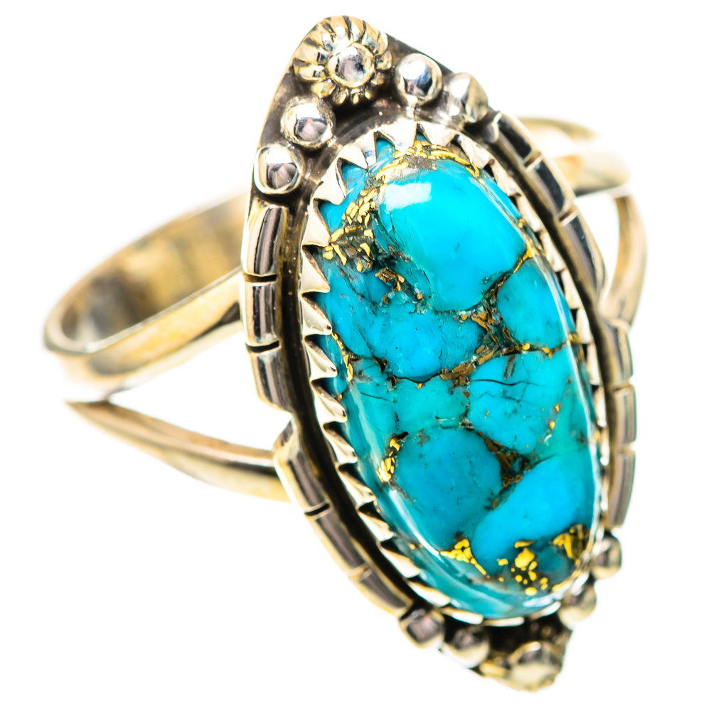 Blue Copper Composite Turquoise Ring Size 10 (925 Sterling Silver) RING139737