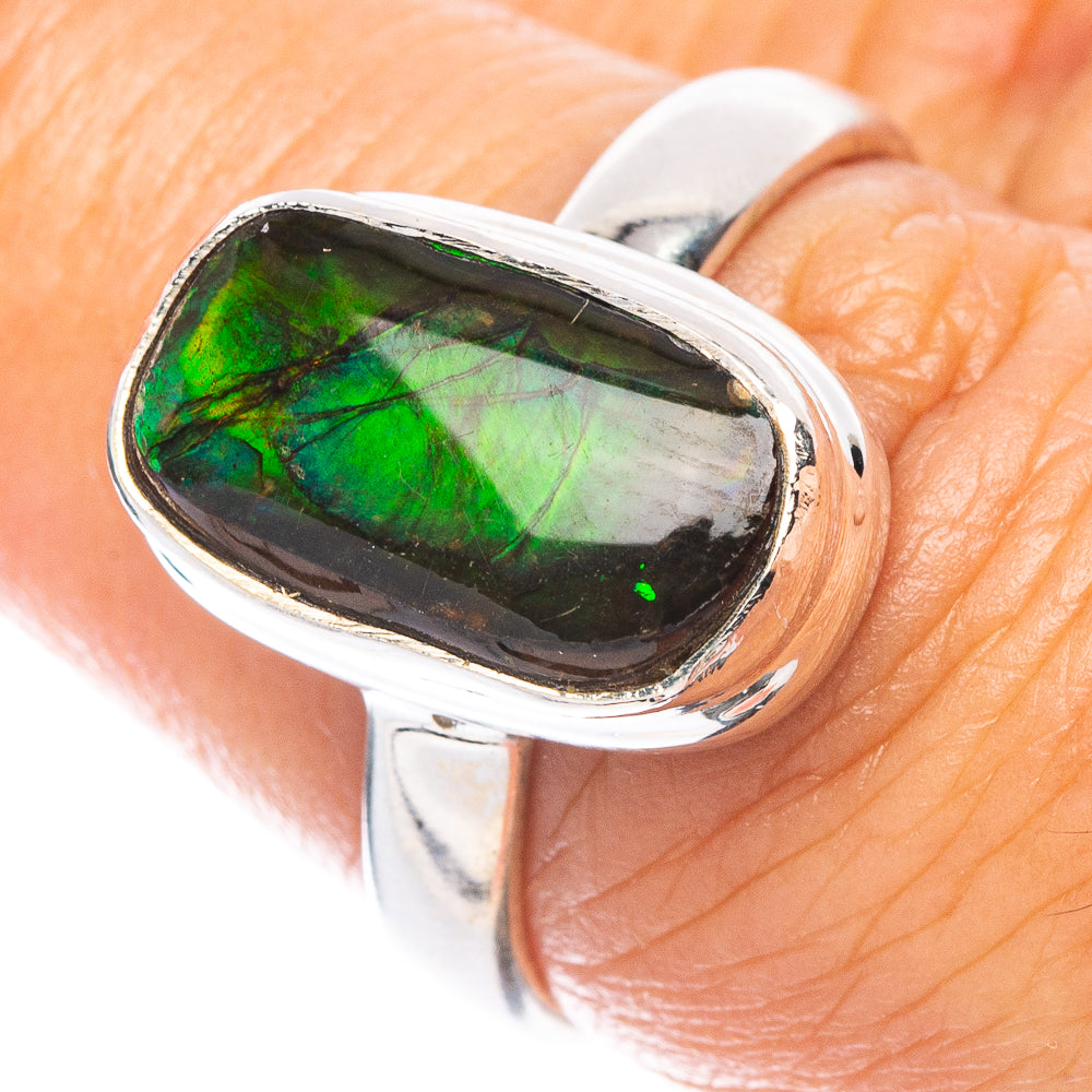 Rare Ammolite Ring Size 7 (925 Sterling Silver) R7121