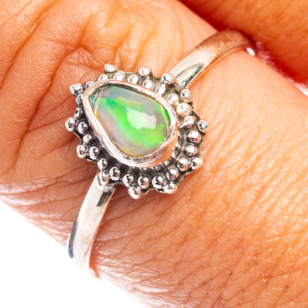 Ethiopian Opal Ring Size 9 (.925 Sterling Silver)