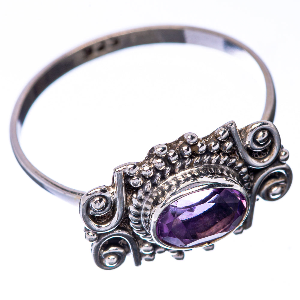 Faceted Amethyst Dainty Ring Size 8 (925 Sterling Silver) R145229