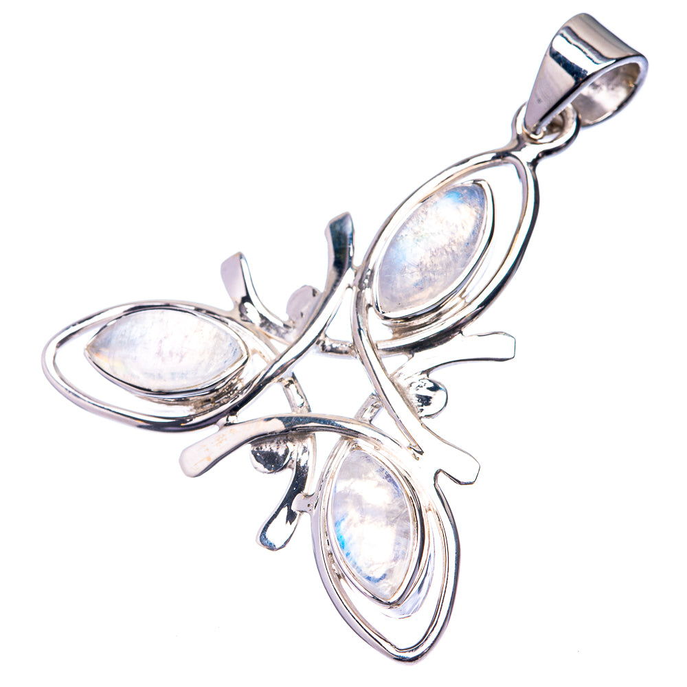 Premium Signature Rainbow Moonstone Pendant 1 1/2" (925 Sterling Silver) P38791