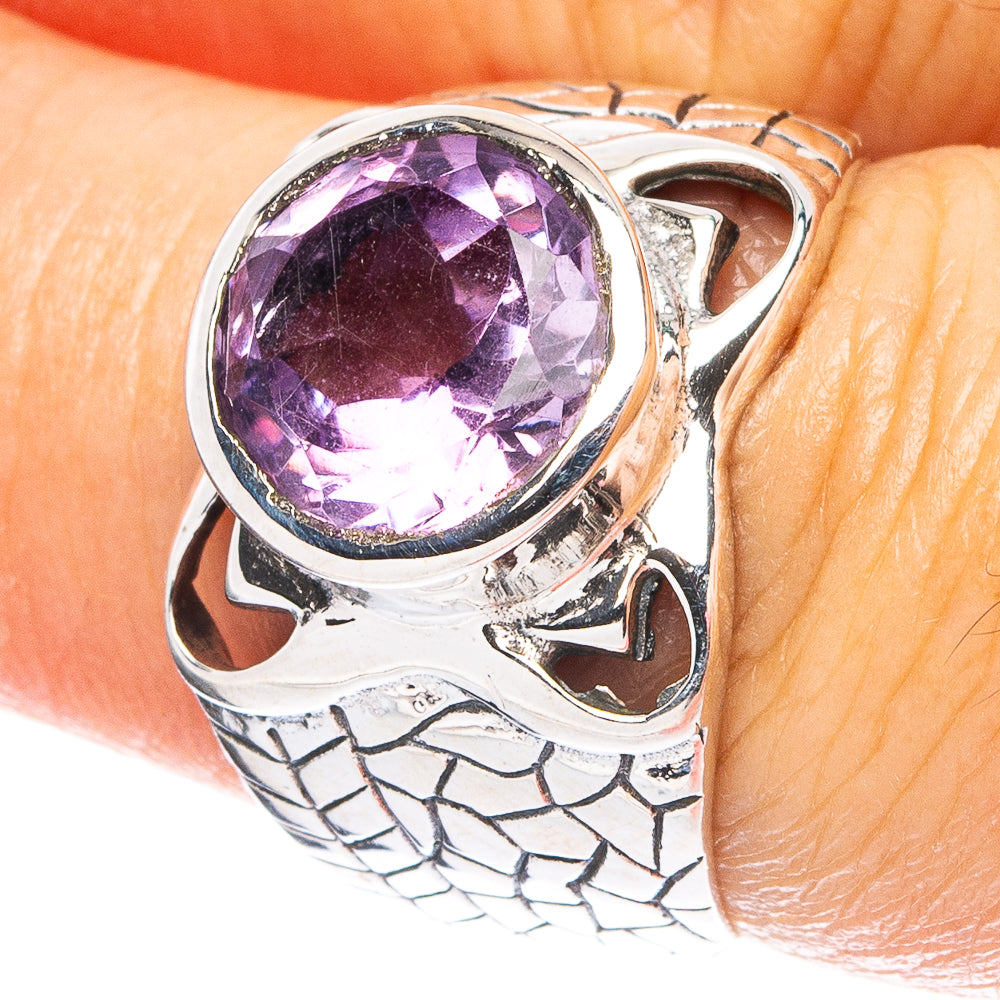 Amethyst 925 Sterling Silver Ring Size 6.75 (925 Sterling Silver) R6059