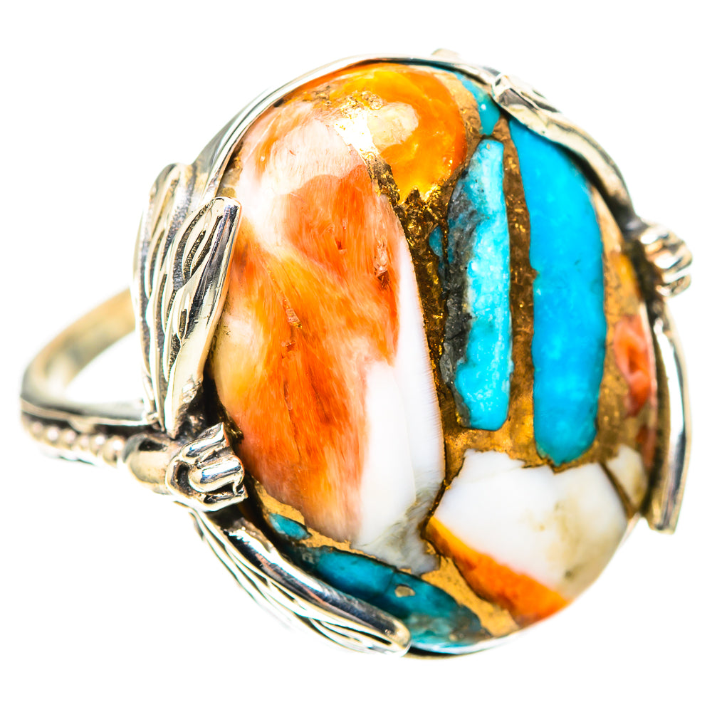 Spiny Oyster Turquoise 925 Sterling Silver Ring Size 7.75 (925 Sterling Silver) RING139382
