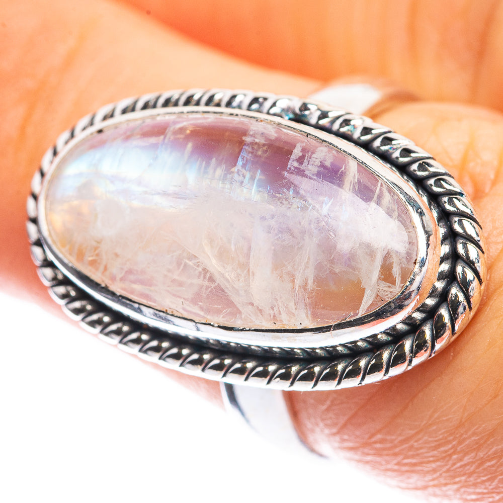 Rainbow Moonstone Ring Size 6 (925 Sterling Silver) RING143393