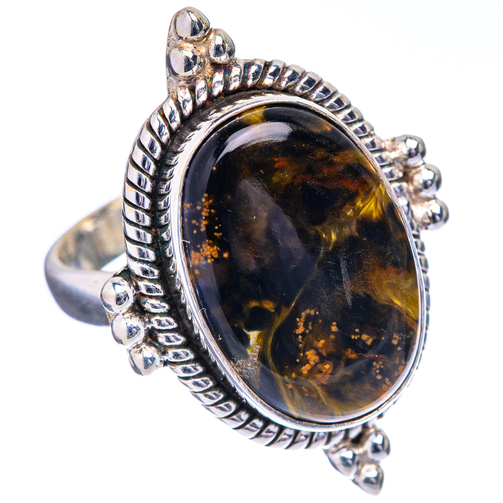 Golden Pietersite Ring Size 7.5 (925 Sterling Silver) R142662