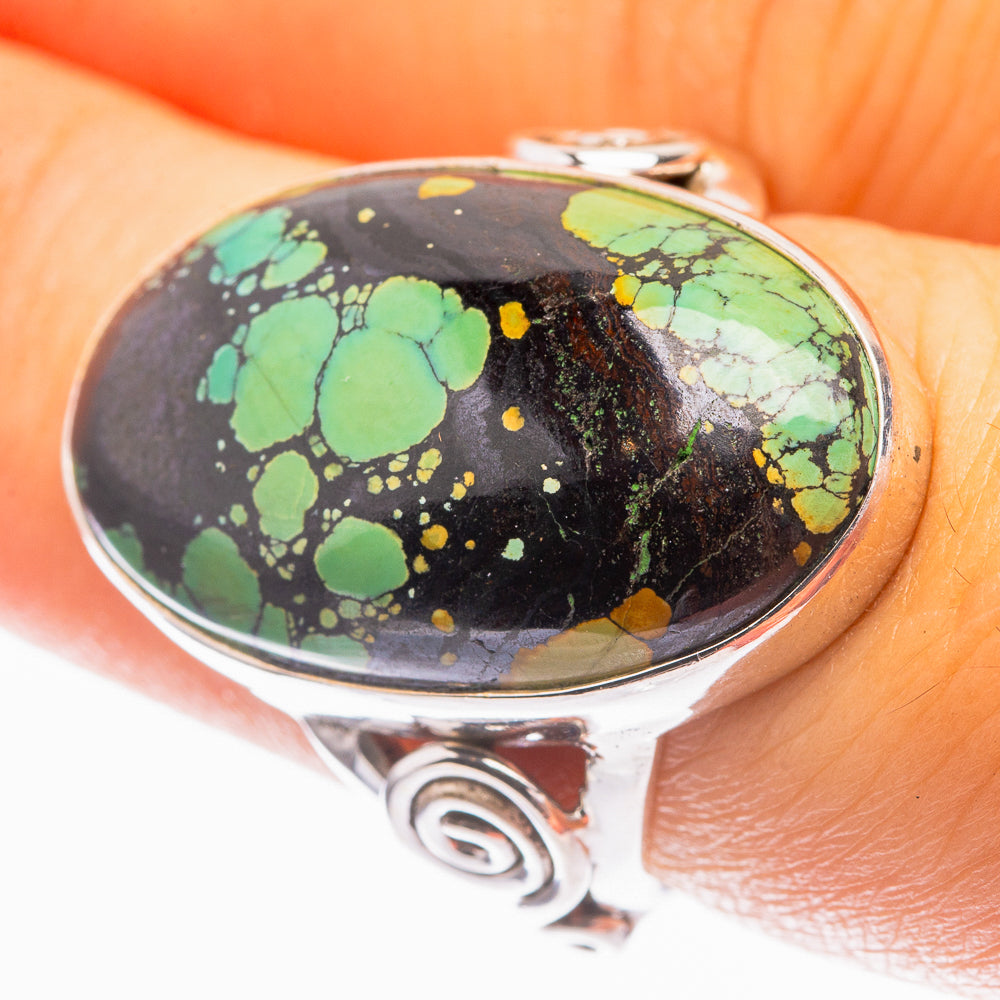 Tibetan Turquoise Ring Size 6.5 (925 Sterling Silver) R142124