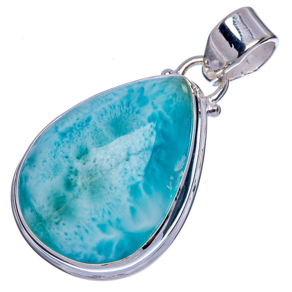 Larimar Pendant 1 3/8" (925 Sterling Silver) P40205