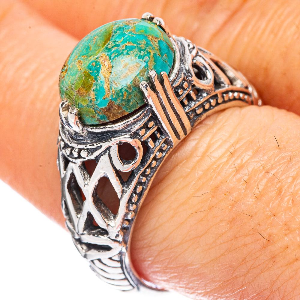 Rare Arizona Turquoise Ring Size 8.5 (925 Sterling Silver) R2970