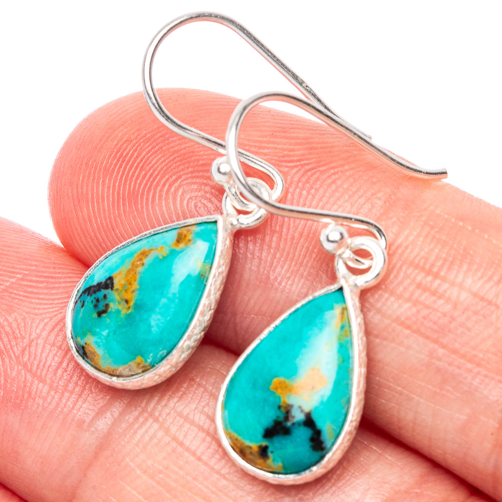 Chrysocolla Earrings 1 1/8" (925 Sterling Silver) E1268