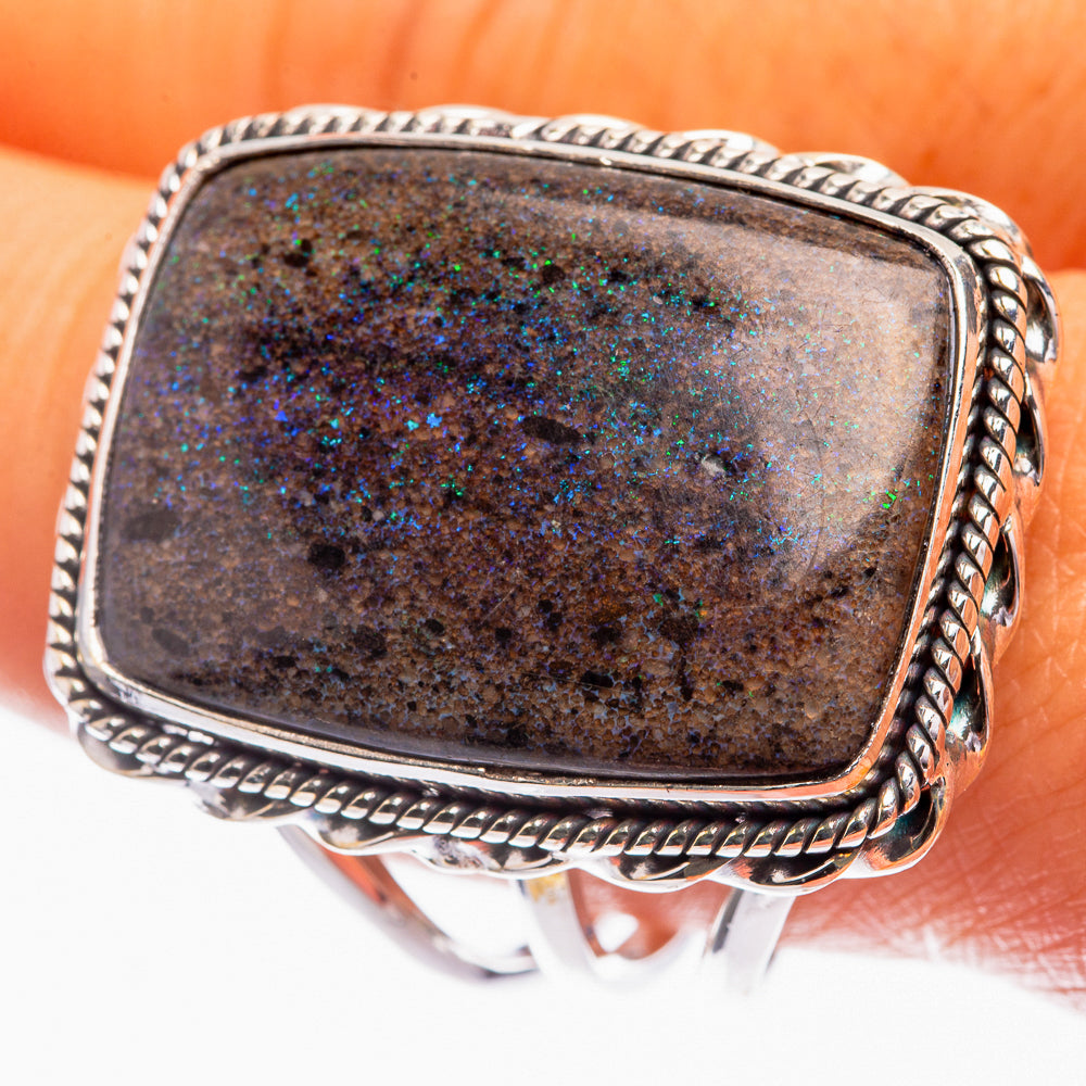 Large Andamooka Opal Ring Size 13.25 (925 Sterling Silver) R142216