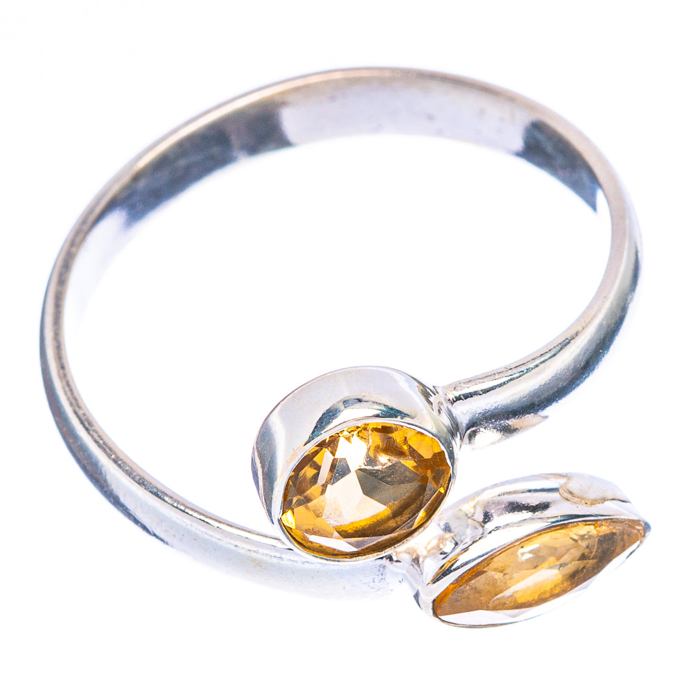 Faceted Citrine Dainty Ring Size 9 (925 Sterling Silver) R147034