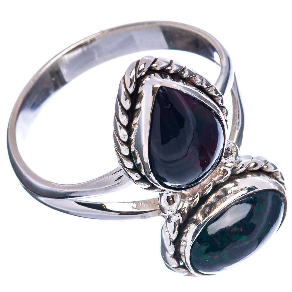 Premium Black Opal Ring Size 10 (.925 Sterling Silver)