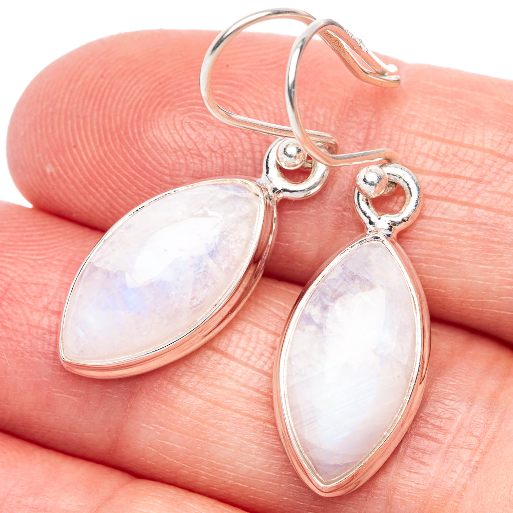 Rainbow Moonstone Earrings 1 3/8" (925 Sterling Silver) E433323