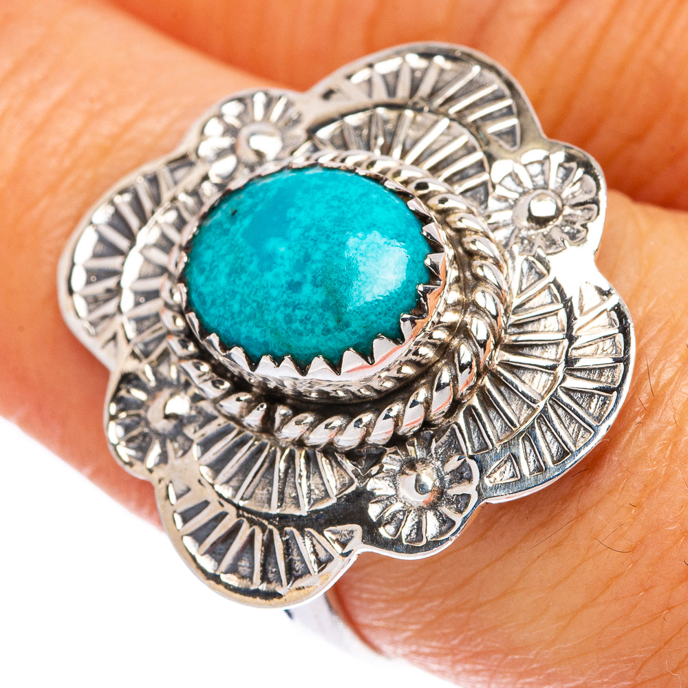 Chrysocolla Ring Size 7.75 (925 Sterling Silver) R146173
