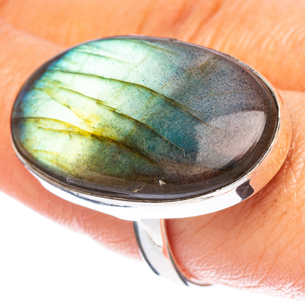 Labradorite Ring Size 8.75 (925 Sterling Silver) R4713