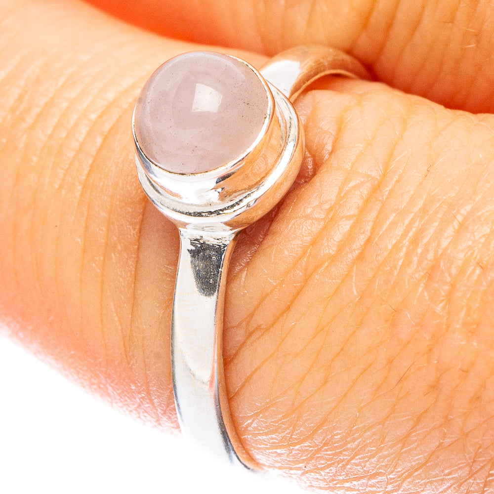 Rose Quartz Dainty Ring Size 8 (925 Sterling Silver) R5268