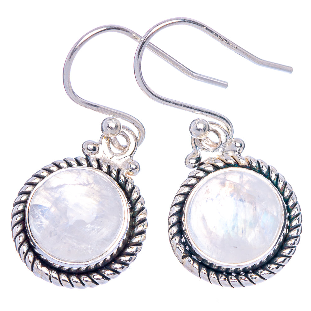Rainbow Moonstone Earrings 1 1/8" (925 Sterling Silver) E433465