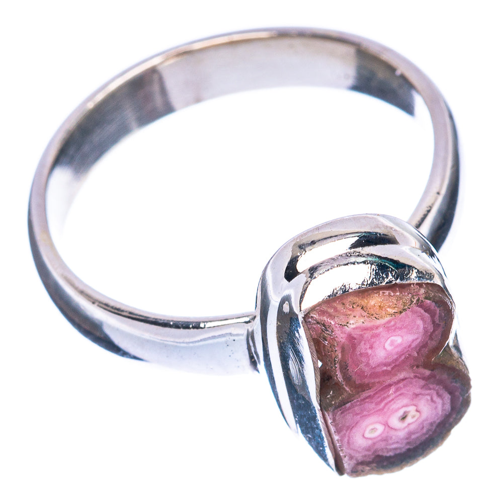 Rare Rhodochrosite Stalactite Ring Size 5.75 (925 Sterling Silver) R2796