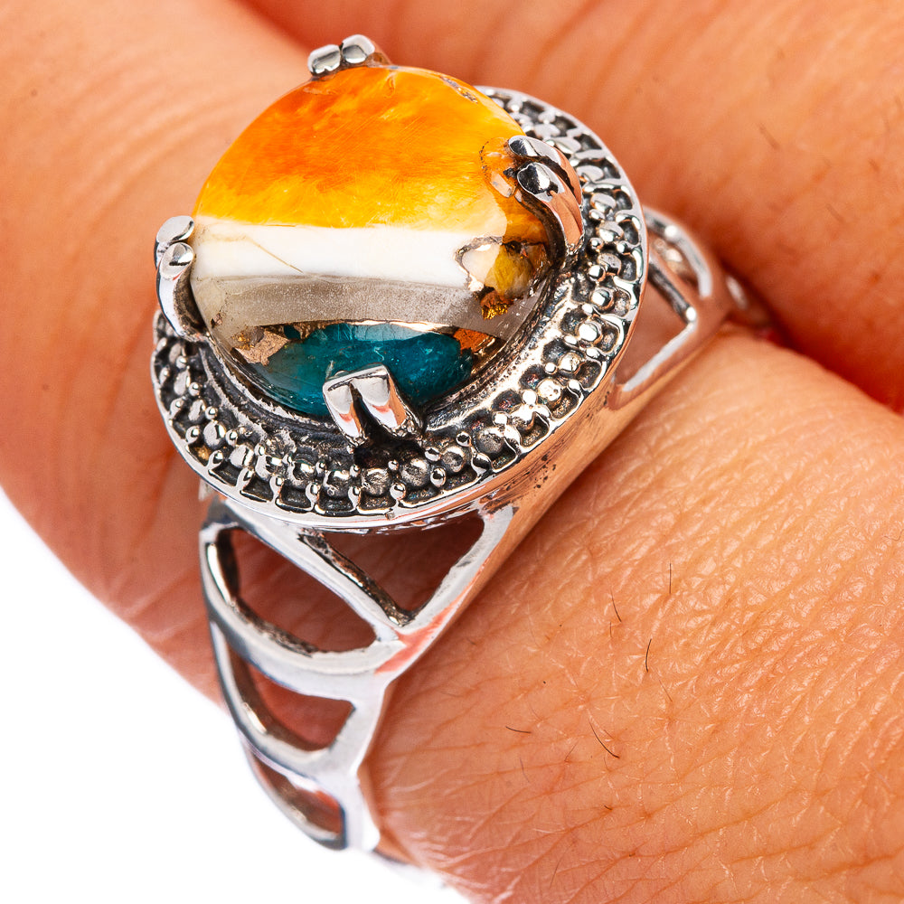 Spiny Oyster Turquoise Ring Size 9 (925 Sterling Silver) R146229