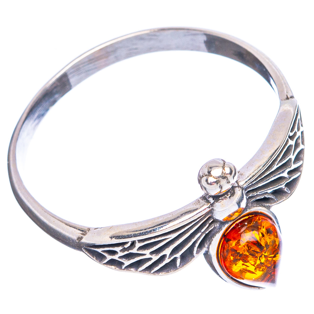 Baltic Amber Honey Bee Ring Size 9.25 (.925 Sterling Silver)