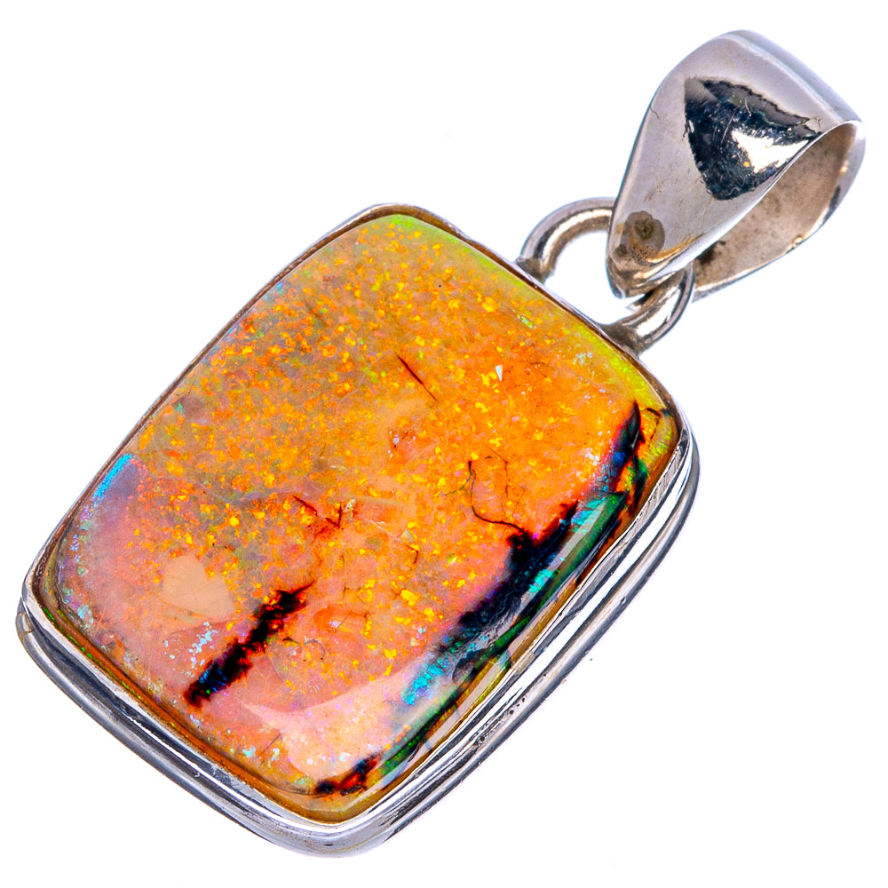 Rare Sterling Opal Pendant 1 1/8" (925 Sterling Silver) P40690