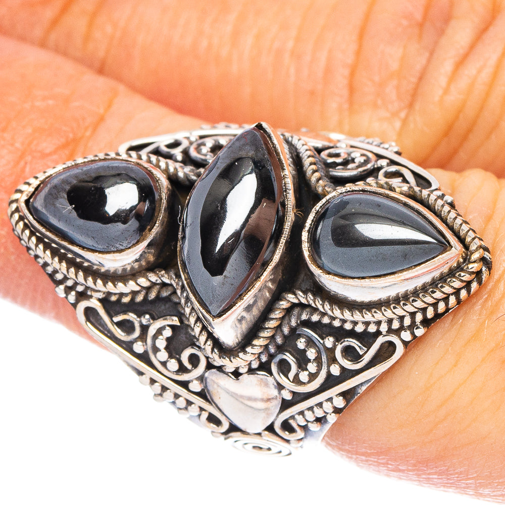 Hematite 925 Sterling Silver Ring Size 7 (925 Sterling Silver) R6437