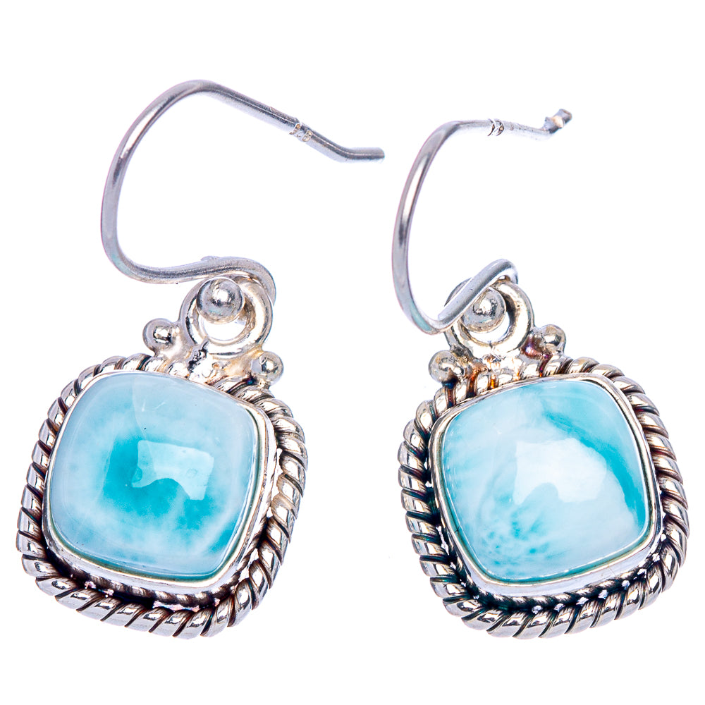Larimar Earrings 1 1/8" (925 Sterling Silver) E433469
