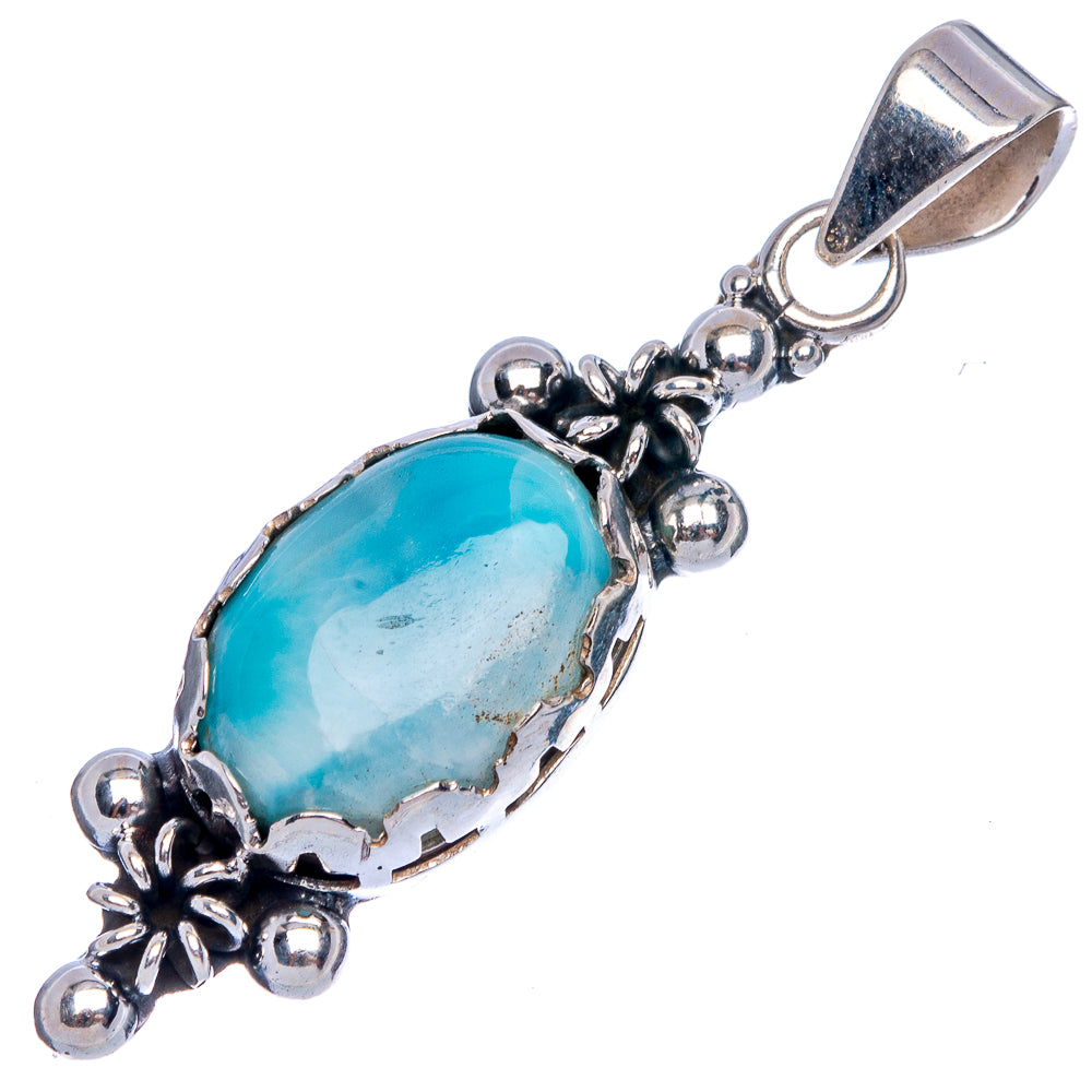Larimar Pendant 1 3/4" (925 Sterling Silver) P40230