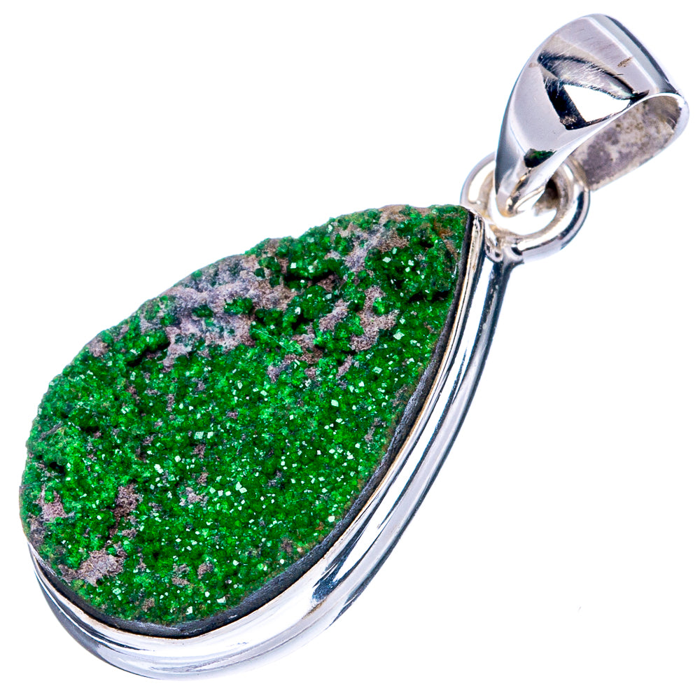 Rare Uvarovite Garnet Pendant 1 1/8" (925 Sterling Silver) P42770