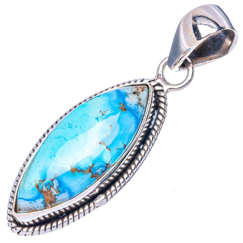 Rare Golden Hills Turquoise Pendant 1 5/8" (925 Sterling Silver) P42700