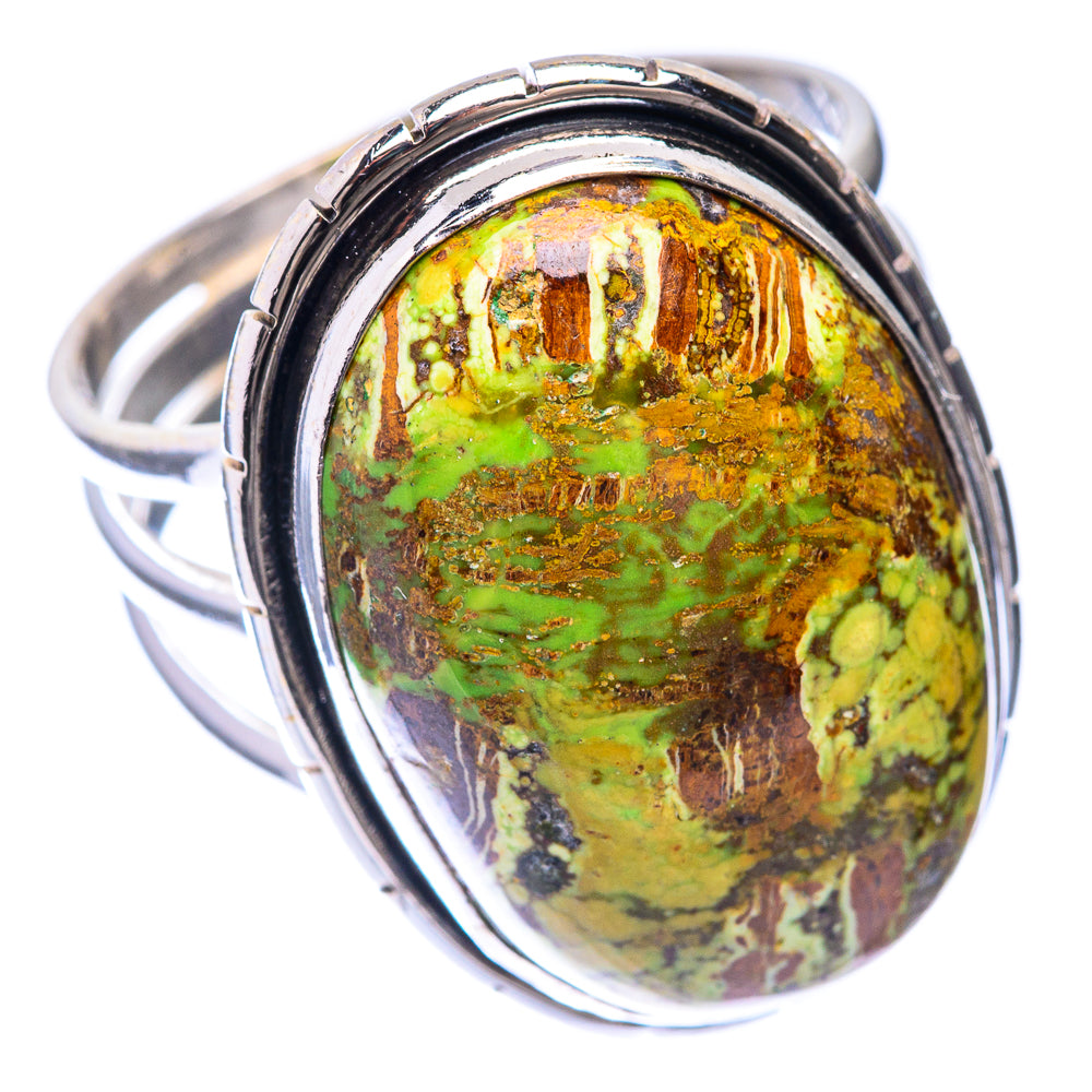 Large Gaspeite Ring Size 10.5 (925 Sterling Silver) R141473
