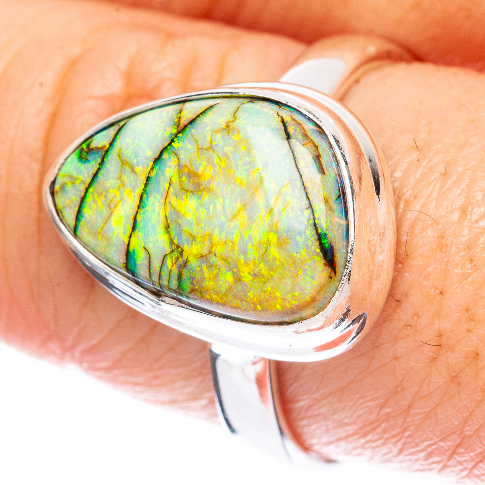 Rare Sterling Opal Ring Size 9.25 (925 Sterling Silver) R2840
