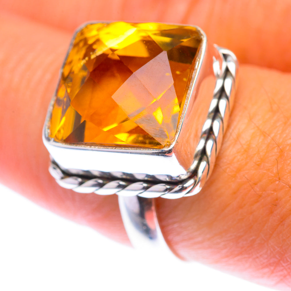 Faceted Citrine Ring Size 8 (925 Sterling Silver) RING139966