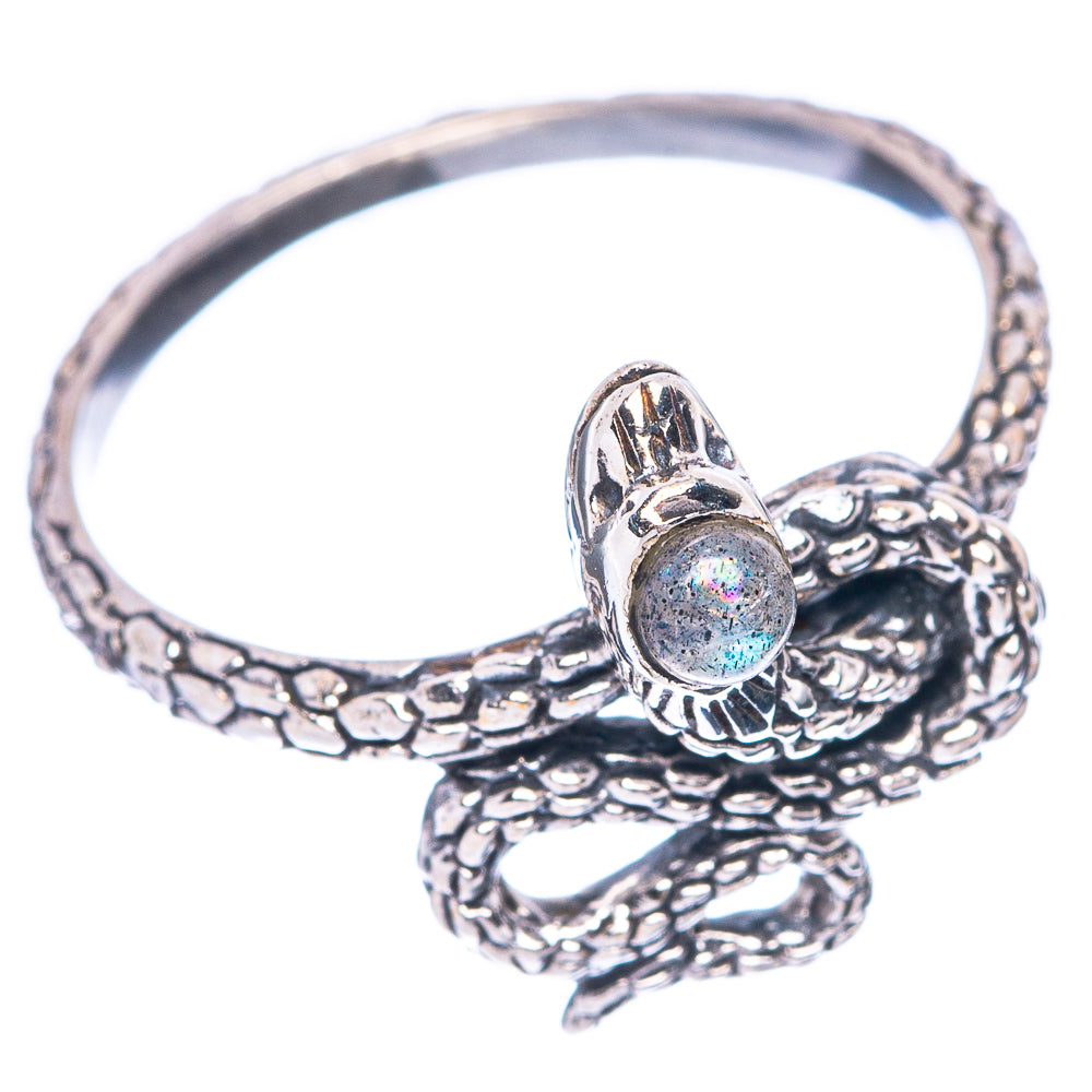 Labradorite Snake 925 Sterling Silver Ring Size 7.75 (925 Sterling Silver) R5461