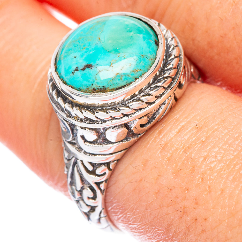 Chrysocolla Ring Size 8.25 (925 Sterling Silver) R2757