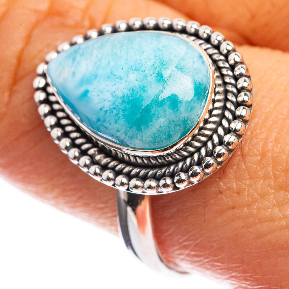 Larimar 925 Sterling Silver Ring Size 9