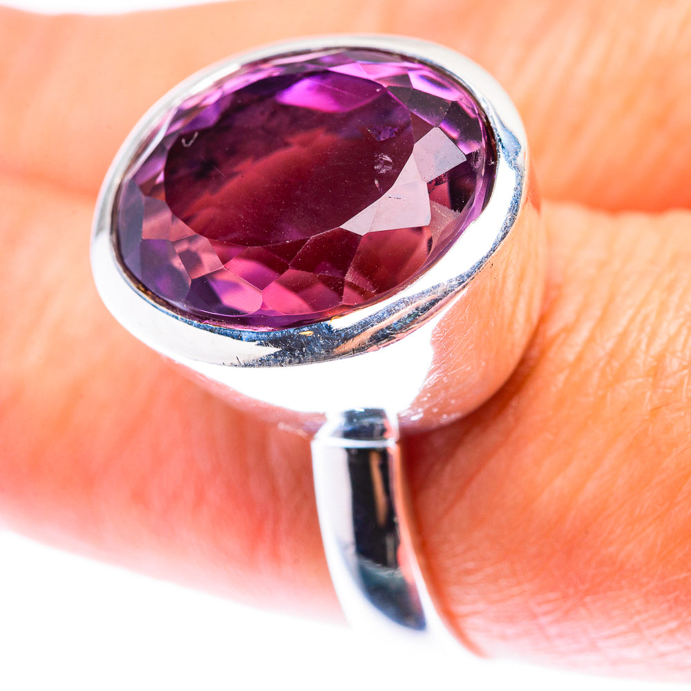 Faceted Amethyst Ring Size 7.5 (925 Sterling Silver) RING140161