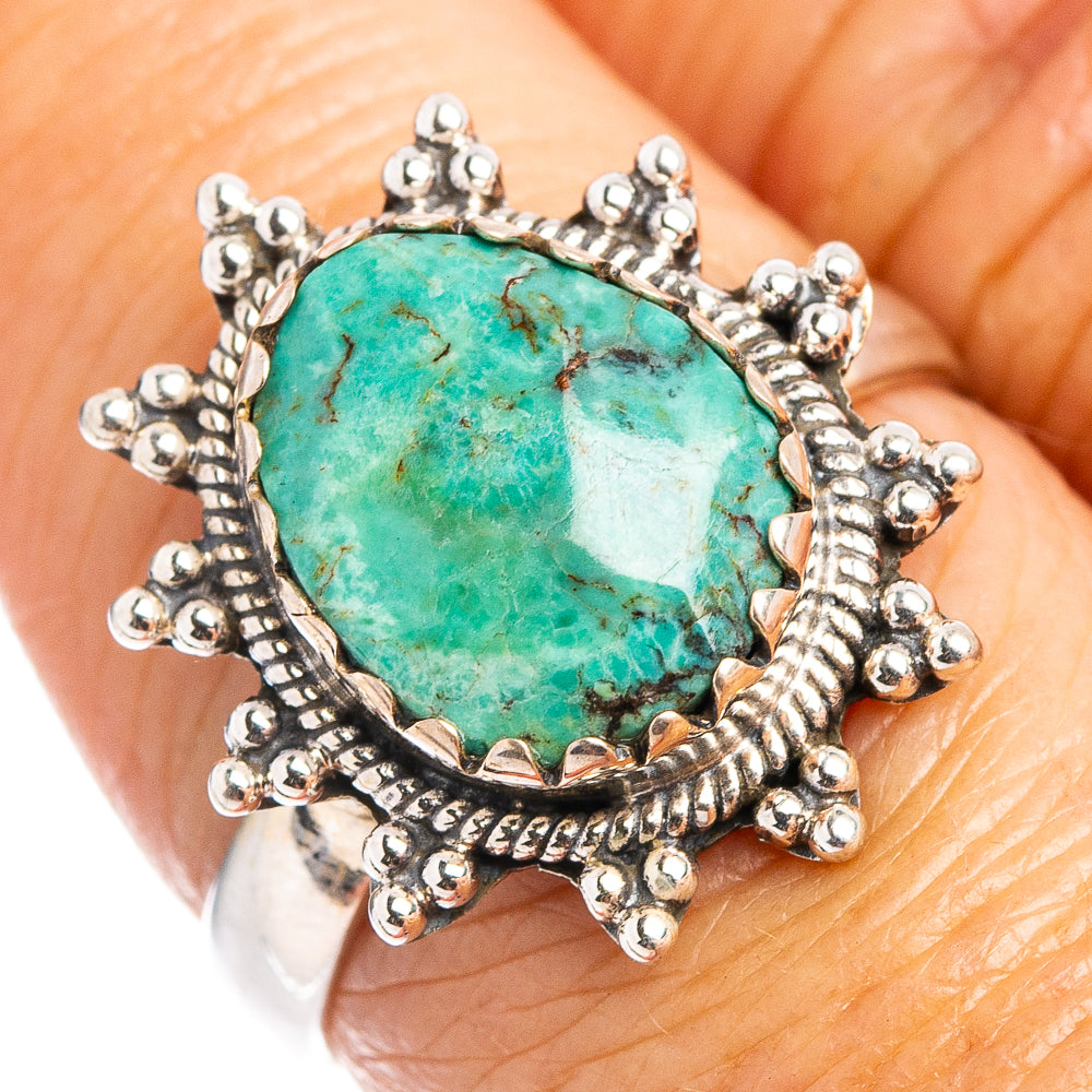 Hubei Turquoise Ring Size 7.25 (.925 Sterling Silver)