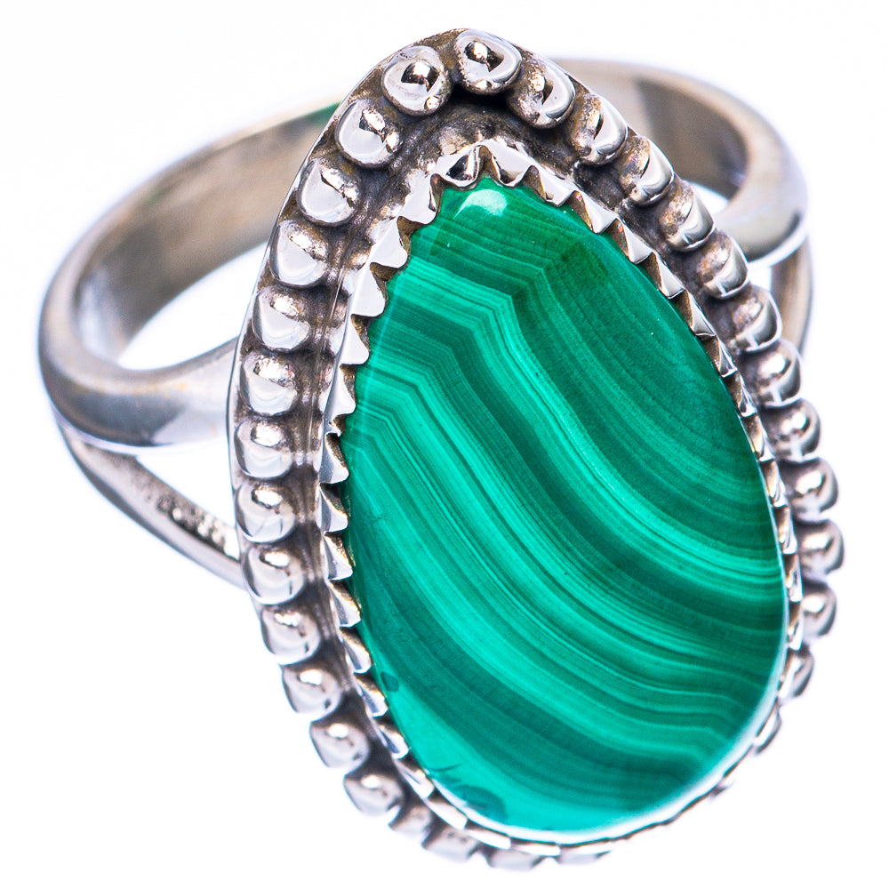 Malachite Ring Size 6.25 (925 Sterling Silver) R1936