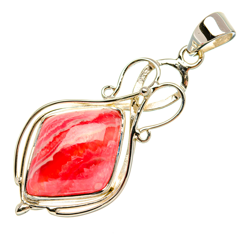 Premium Rhodochrosite 925 Sterling Silver Pendant 1 7/8" (925 Sterling Silver) PD37764