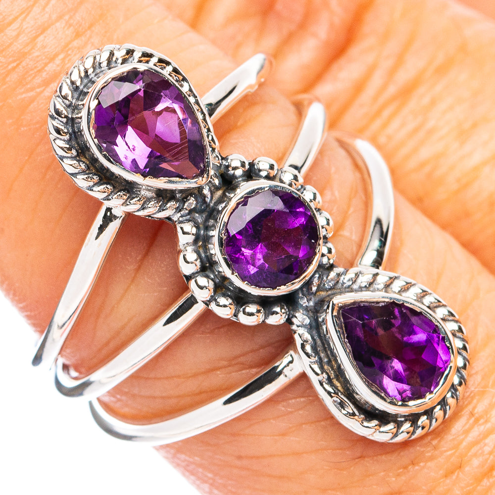 Premium Amethyst Ring Size 7.75 (925 Sterling Silver) R8186