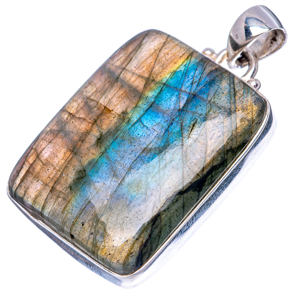 Labradorite 925 Sterling Silver Pendant 1 5/8" (925 Sterling Silver) P42698
