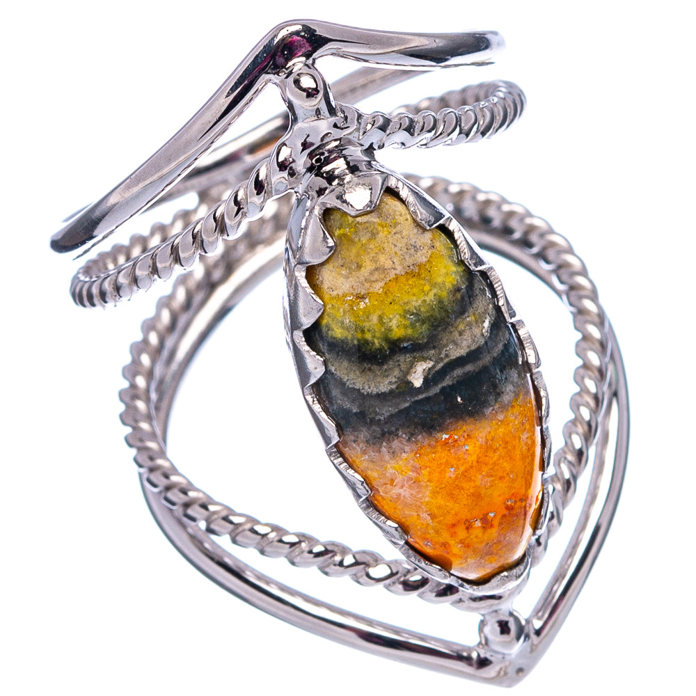 Premium Bumblebee Jasper Ring Size 5.75 (.925 Sterling Silver)