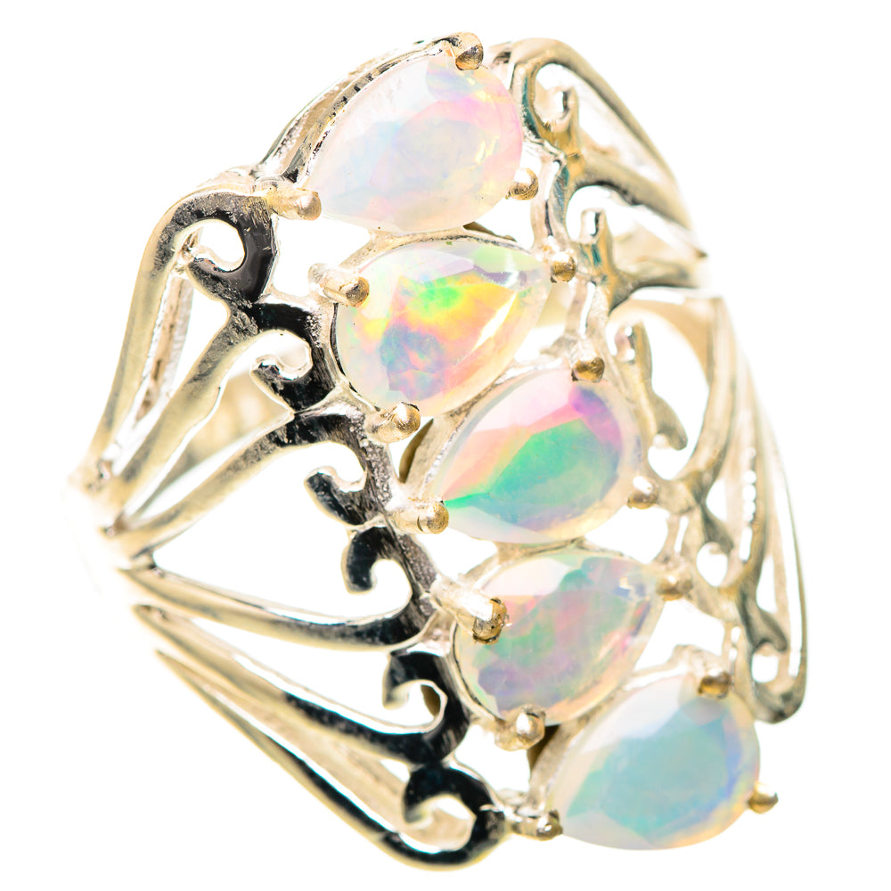 Faceted Ethiopian Opal Ring Size 8.5 (925 Sterling Silver) RING139253