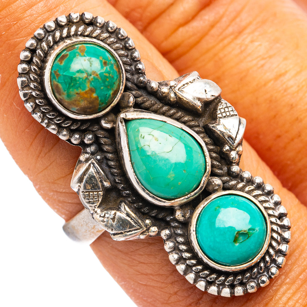 Exclusive Royston Turquoise Ring Size 7 Adjustable (.925 Sterling Silver)